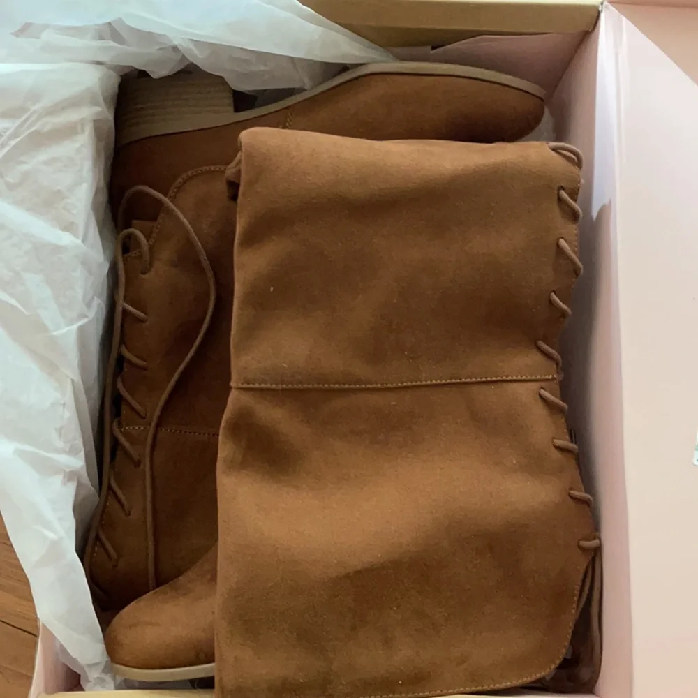 Cognac color knee high boots - Picture 4 of 4